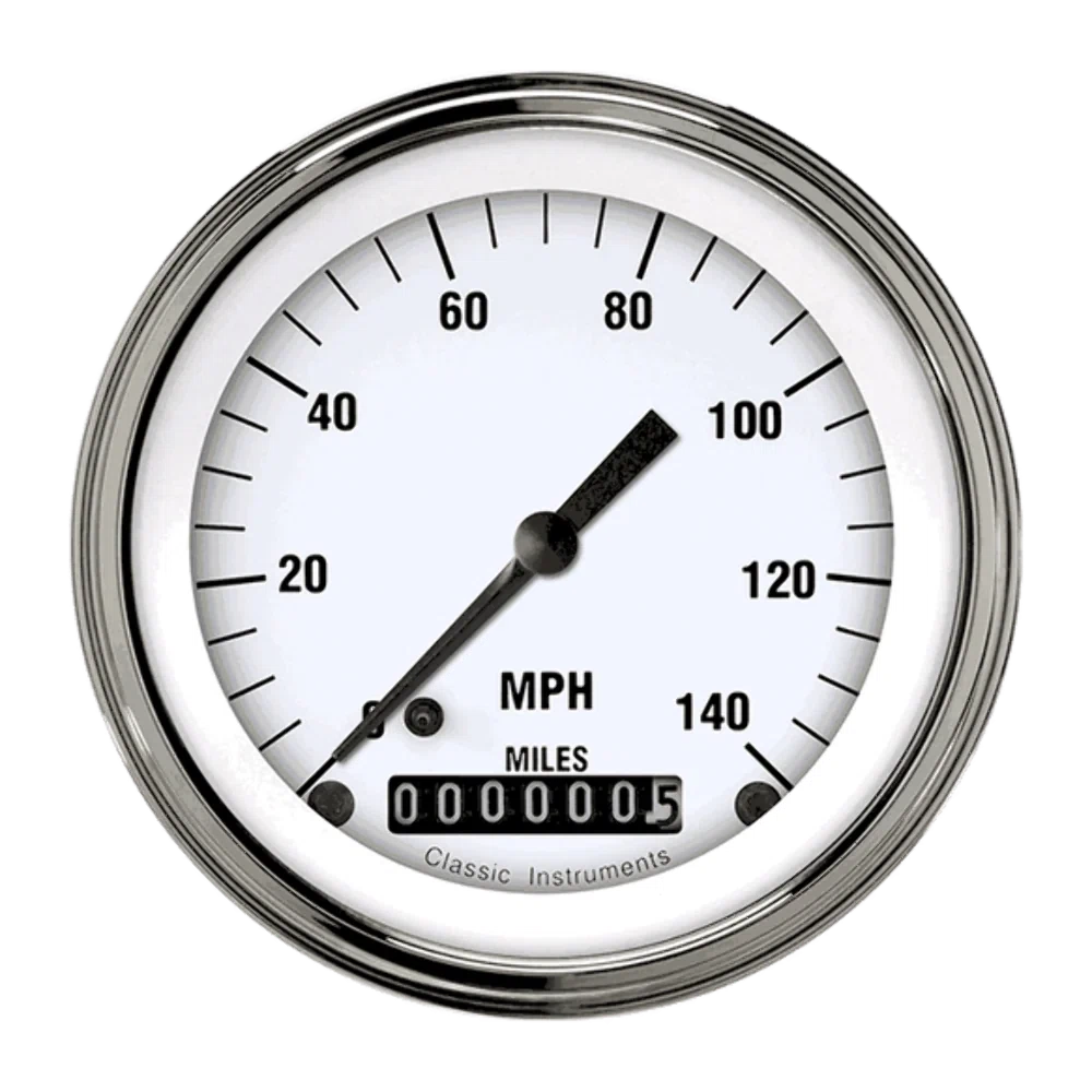White Hot 3 3_8_ Speedometer WH55SLF